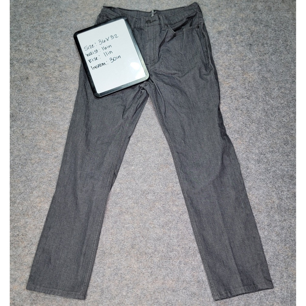 Levi's 514 Straight Fit Denim‎ Jeans Men's 36x32 Gray Classic Casual Pants